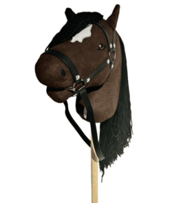 Luxe Hobby Horse met open mond en staart | ByToizz | Kleur Bruin