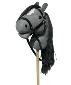 Luxe Hobby Horse met open mond en staart | ByToizz | Kleur Grijs