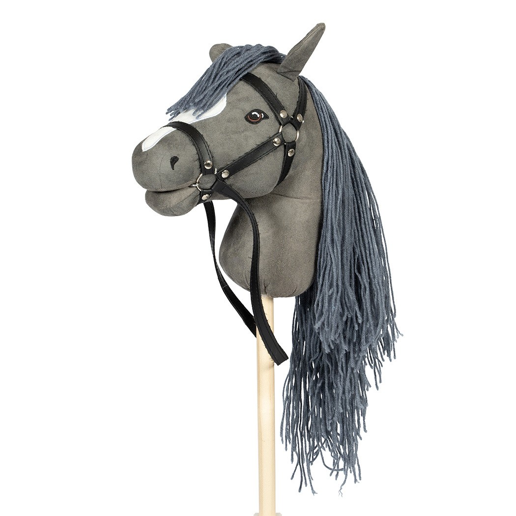 Luxe Hobby Horse met open mond en staart | Grijs De Hobby Horse specialist van Nederland en België Luxe Hobby Horse met open mond en staart | Grijs