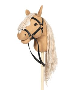 Hobby Horse met open mond en staart |  Kleur Blond | Luxe uitvoering