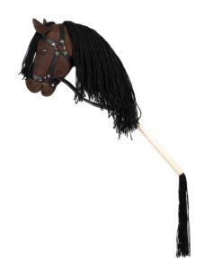 Alternative view of Luxe Hobby Horse met open mond en staart | Kleur Bruin