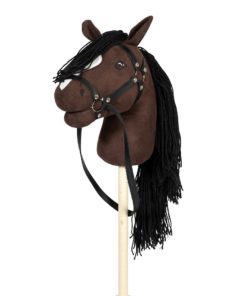 Luxe Hobby Horse met open mond en staart | Kleur Bruin
