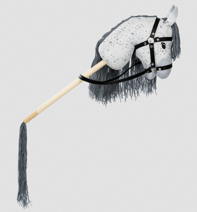 Hobby Horse Star met open mond | Grijs gevlekt | met staart De Hobby Horse specialist van Nederland en België Hobby Horse Star met open mond | Grijs gevlekt | met staart - Afbeelding 3