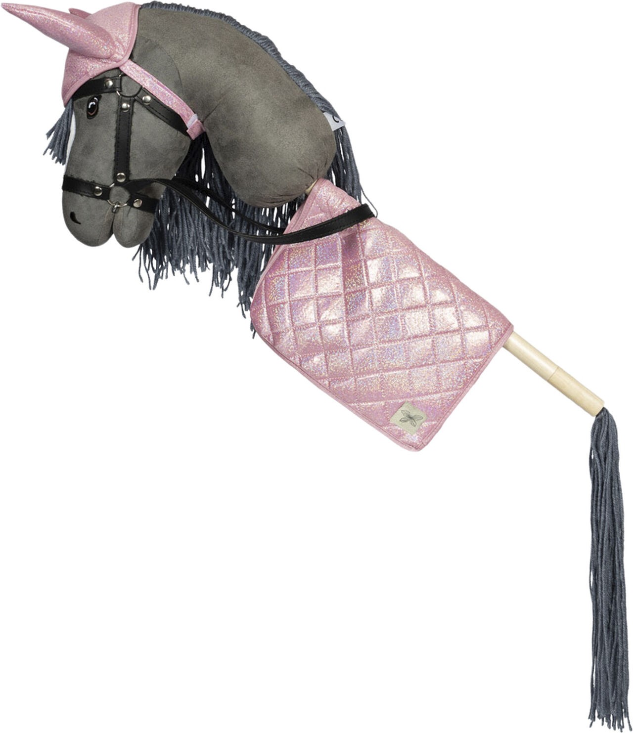 Hobby Horse Zadeldekje en Glitter Muts Roze De Hobby Horse specialist van Nederland en België Hobby Horse Zadeldekje en Glitter Muts Roze - Afbeelding 2