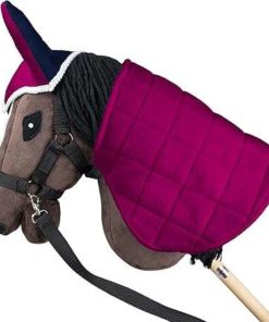 Alternative view of Deken en vliegenkap voor Hobby Horse | Omkeerbaar Fuchsia en Marineblauw