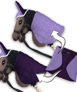 Alternative view of Deken en oorbeschermer voor Hobby Horse | Omkeerbaar | Lila en donker paars