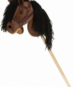 Hobby Horse Bruin met open mond en halster | Teddykompaniet