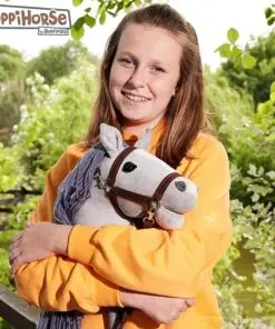 Alternative view of Hobby Horse Grijs met halster en staart | formaat A4 | Hoppi Horse