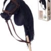 Hobby HORSE met Halster – A3 formaat – hoogwaardig pluche met lange manen – Kleur lichtbruin De Hobby Horse specialist van Nederland en België Hobbyhorse Medium
