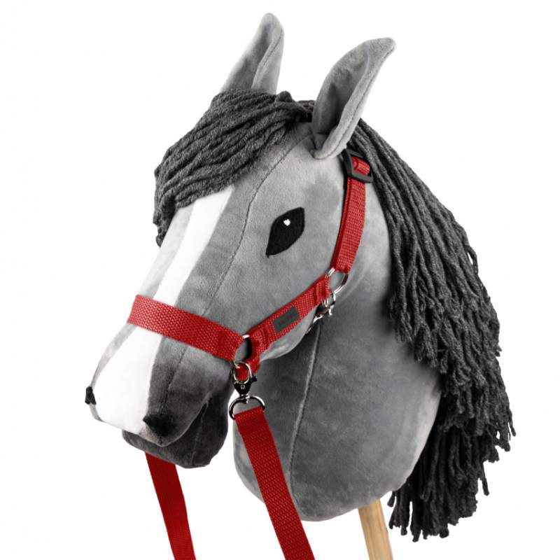 Skippie Halster voor Hobby Horse – Rood – 2 Afneembare beschermhoezen De Hobby Horse specialist van Nederland en België Skippie Hobby Horse haster rood foto 1