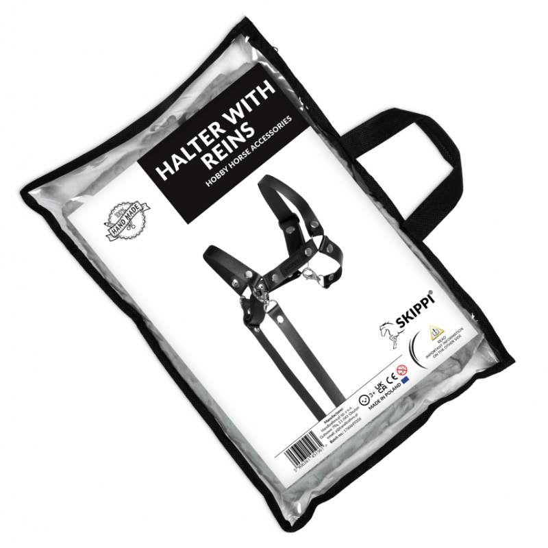 Hobby Horse Halster van Kunstleer – Zwart De Hobby Horse specialist van Nederland en België s5___package-skippi-hobby-horse-eco-leather-halter-black_800_800