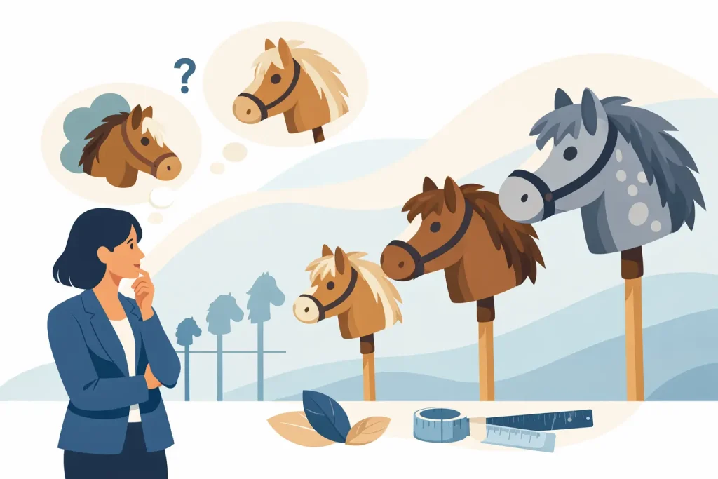Welke hobby horse maat kiezen?
