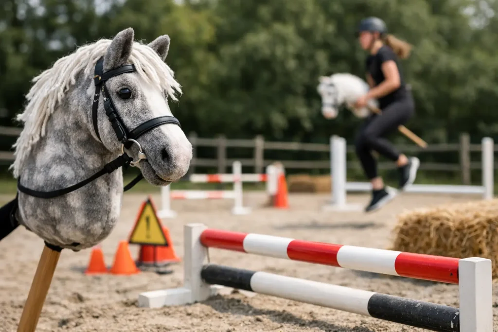 Hindernissen voor hobbyhorsing veilig neerzetten