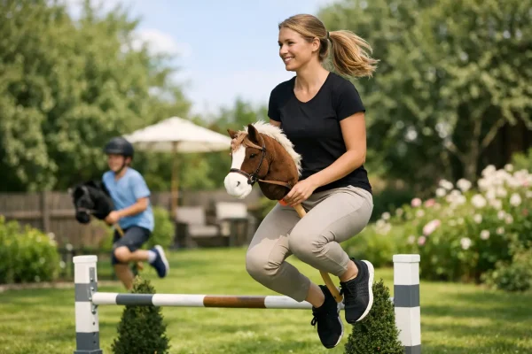 Hobby horsing in de tuin voor elke ruiter