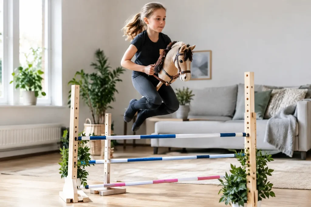 Hobbyhorse springparcours thuis bouwen in 6 stappen